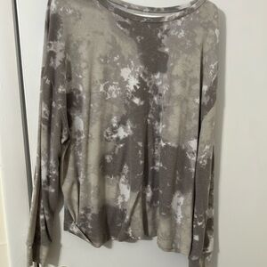 Gray Tie-Dye Women's Top